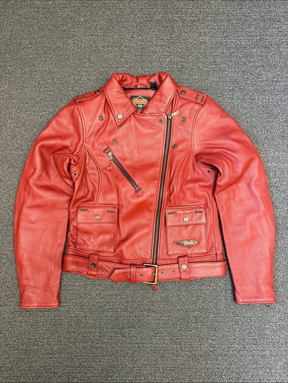 Harley-Davidson Women’s 120th Anniversary Cycle Queen Leather Biker Jacket